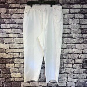 Blassport White Pull On Pants Size 20W